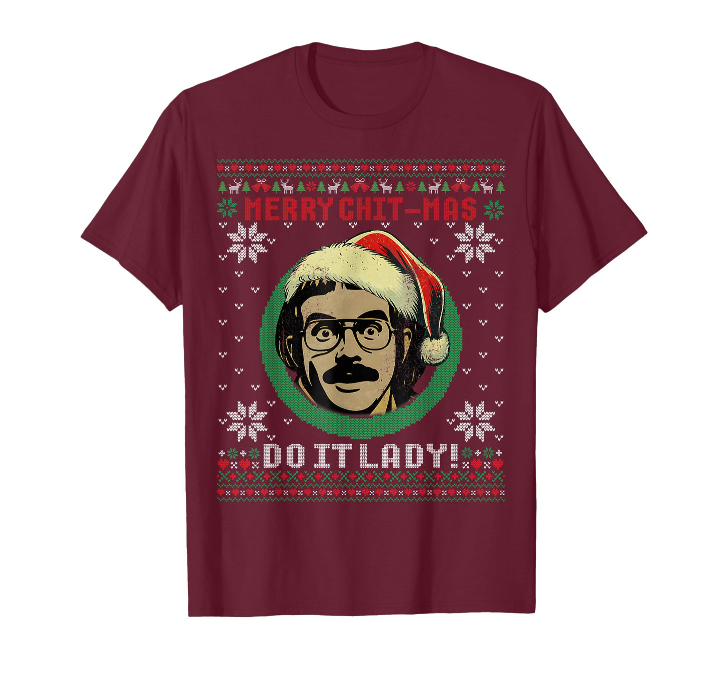 Do It Funny Chit-mas Christmas Santa Hat Ugly Xmas T-Shirt
