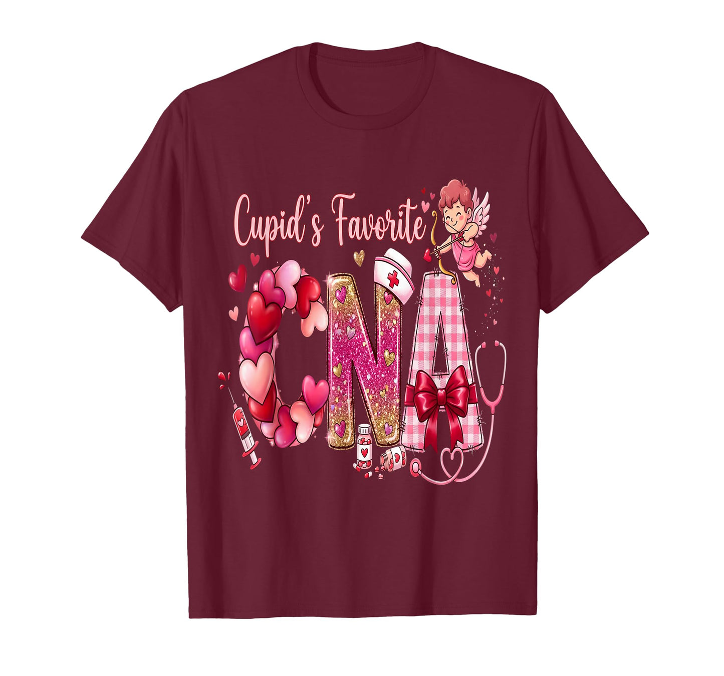 Certified Nursing Assistant Cupid's Favorite CNA Valentines T-Shirt