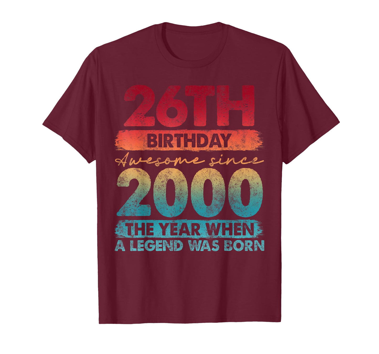 26 Year Old Gifts Vintage 2000 Limited Edition 26th Birthday T-Shirt
