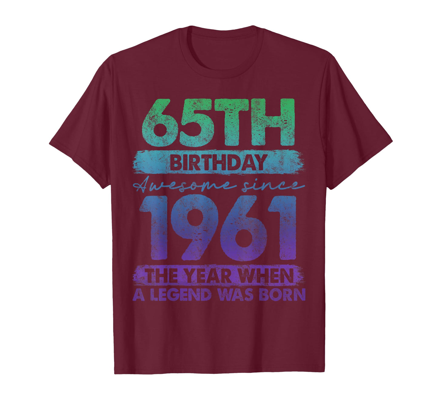 65 Year Old Gifts Vintage 1961 Limited Edition 65th Birthday T-Shirt
