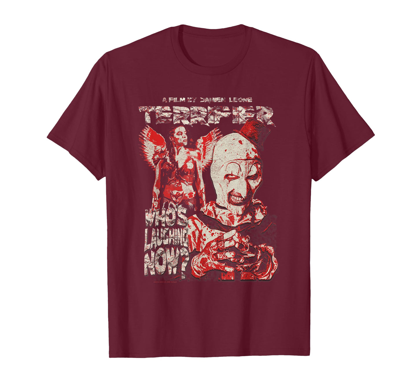 Terrifier Who's Laughing Now Grunge Poster Horror Movie T-Shirt