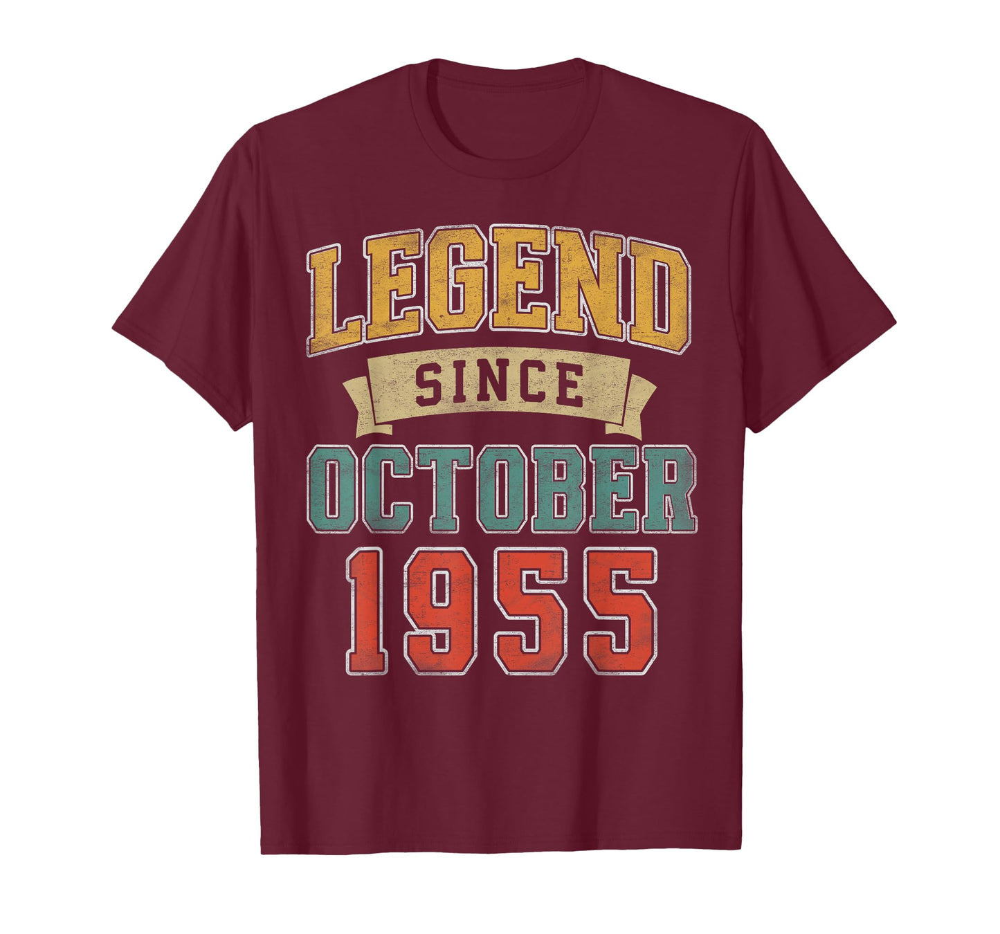Legend October 1955 70th Birthday Men Women 70 Year Old T-Shirt