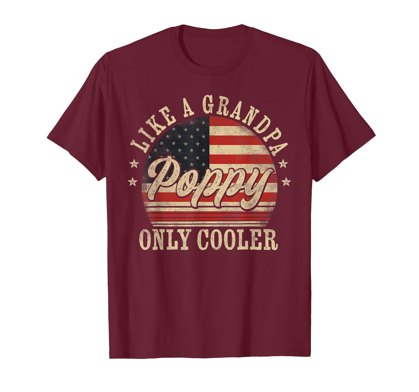 Poppy Like a Grandpa Only Cooler Poppy Father's Day T-Shirt