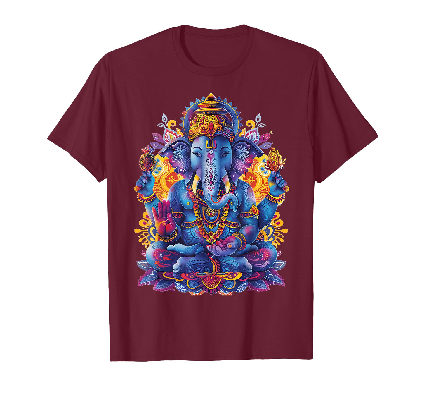 Ganesh spiritual hindu god elephant yoga meditation T-Shirt