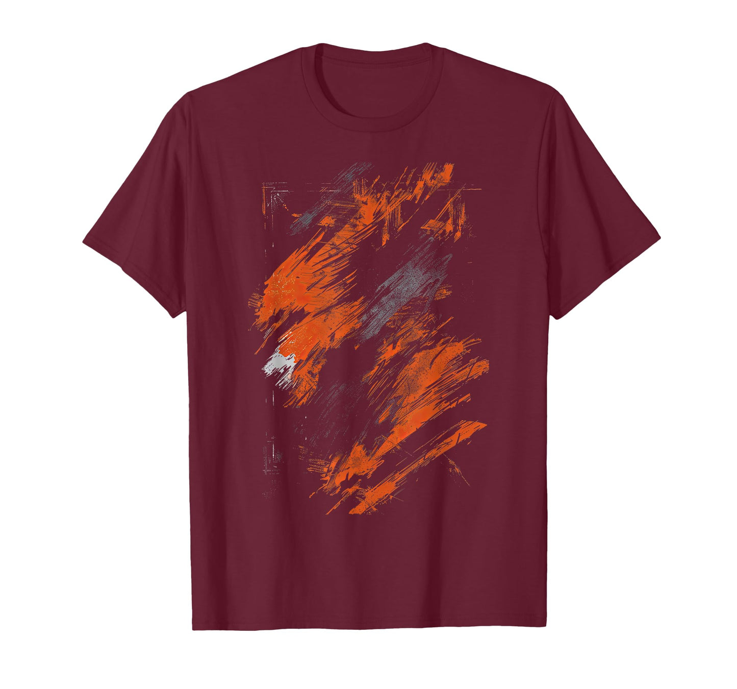 Orange And Black Dynamic Splatter T-Shirt