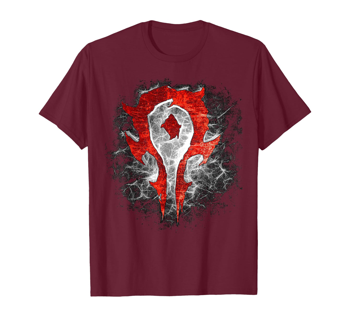 Warcraft Gaming Logo Horde Burst Fiery Crest Epic Gamer T-Shirt