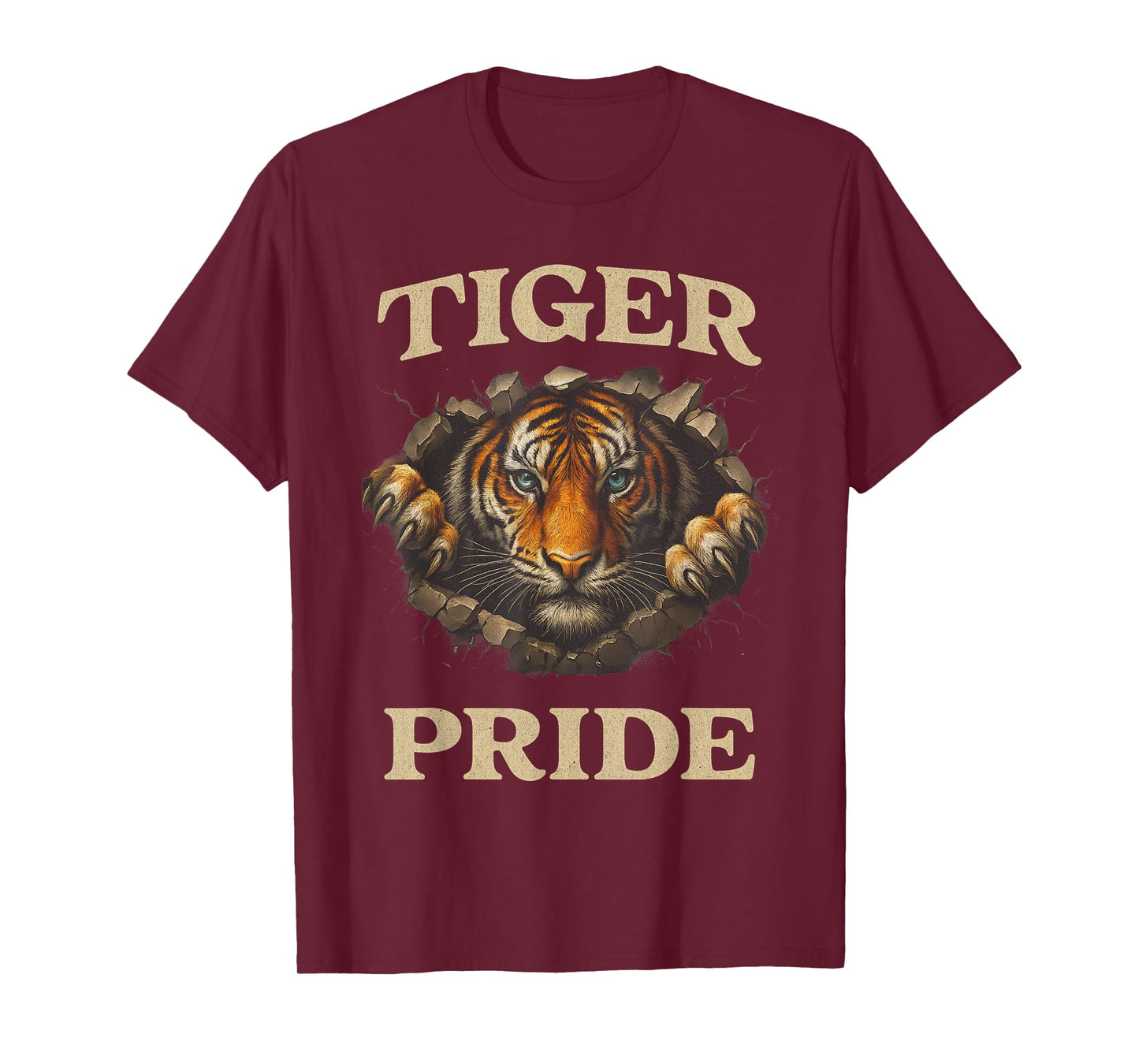 Retro Tiger Pride School Team Sports Vintage Design T-Shirt