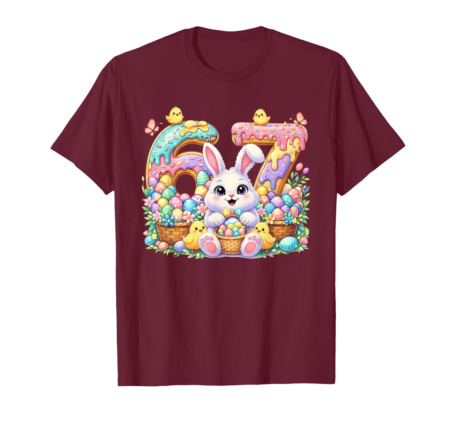 Happy Easter Day Bunny Eggs Funny 67 Drip Girl Women Kid T-Shirt