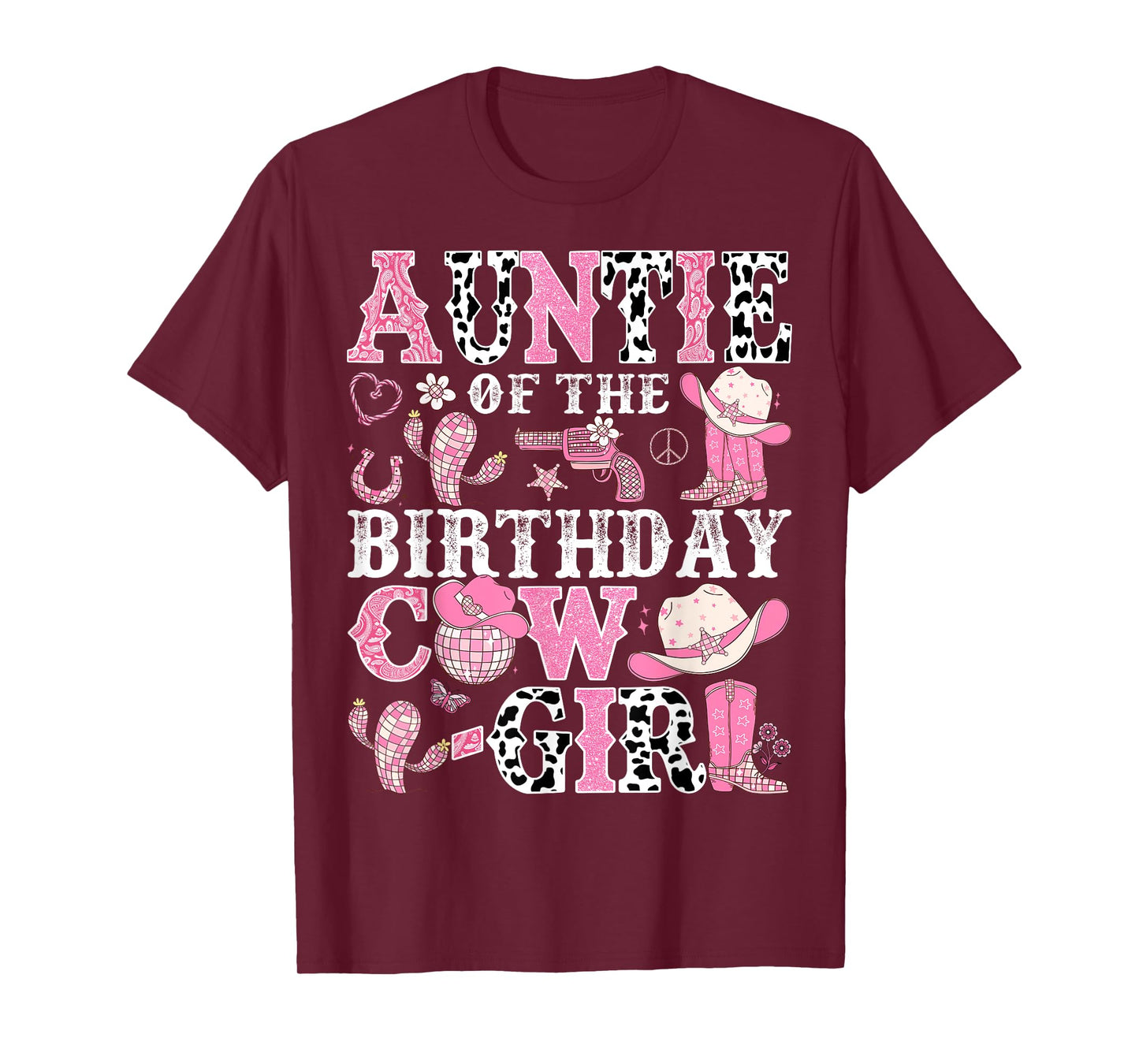 Auntie Of The Birthday Cow-Girl Rodeo CowGirl Birthday T-Shirt