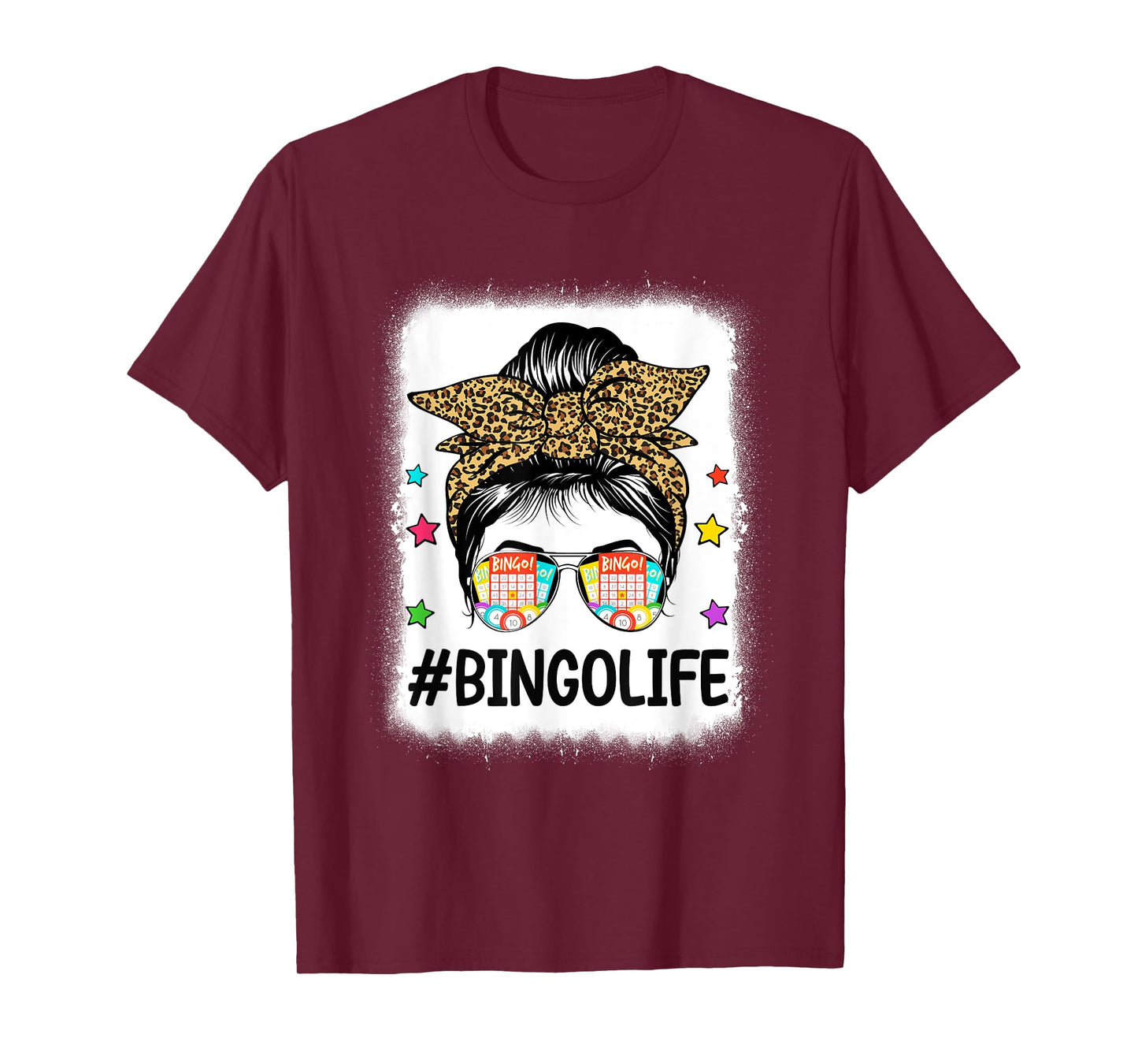 Funny Bingo Life Bingo Messy Buns Gambling Womens Bingo T-Shirt