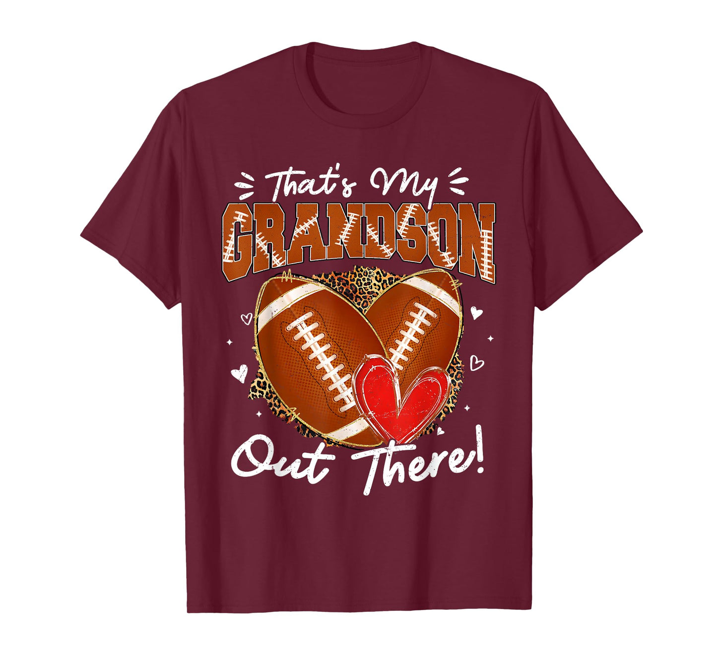 That's My Grandson Out There Funny Football Grandma Game Day T-Shirt