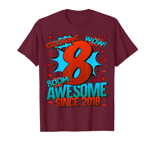 8 Year Old Gifts for Boys 8th Birthday Boy 8 Year Old Boy T-Shirt