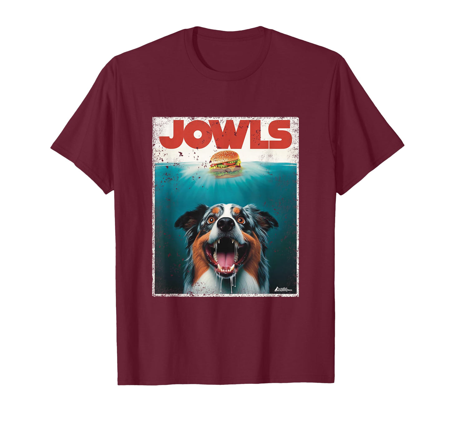 Funny Aussie Jowls Australian Shepherd Fur Baby Mom Dog Dad T-Shirt