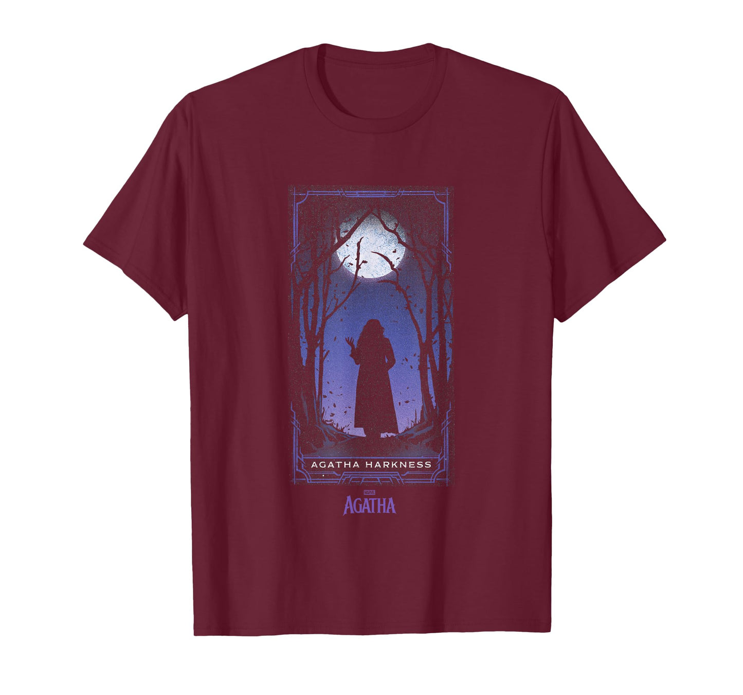 Marvel Agatha All Along Purple Agatha Tarot Card Vintage T-Shirt