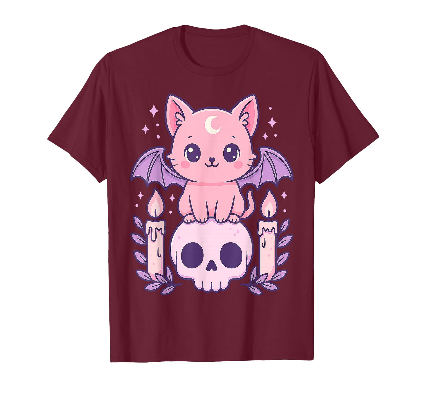 Cute Cat Bat Skull Pastel Goth Gifts Men Women Boy Girl Kids T-Shirt