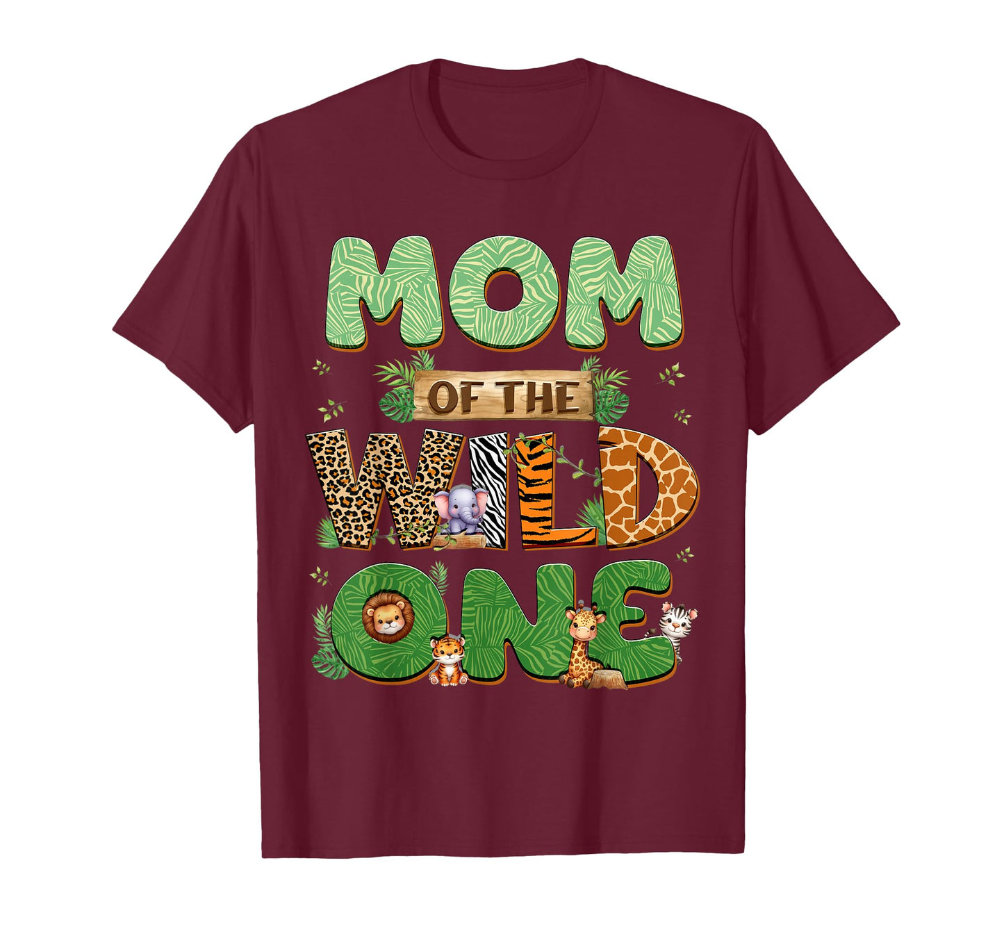 Mom Of The Wild One Birthday Family Matching Party Decor T-Shirt