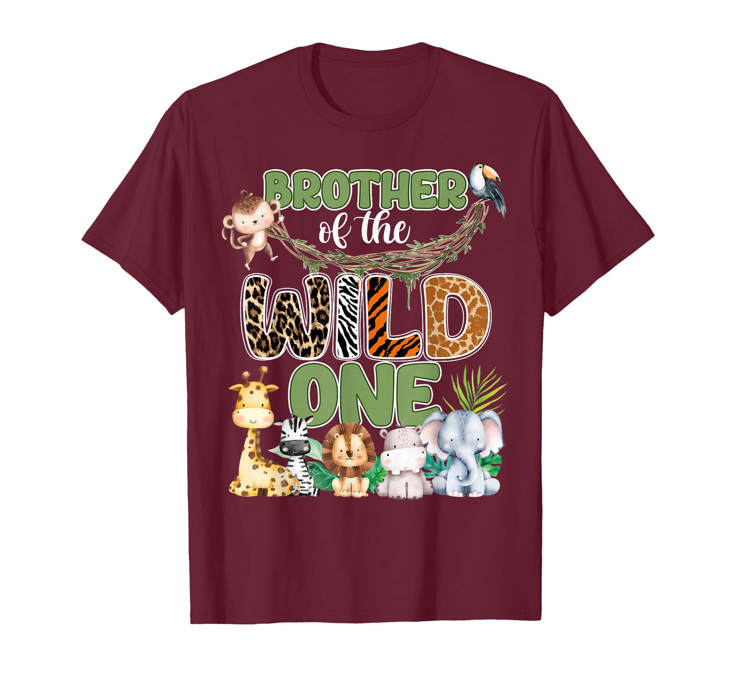 Brother of The Wild One 1St Birthday Family Safari Jungle T-Shirt