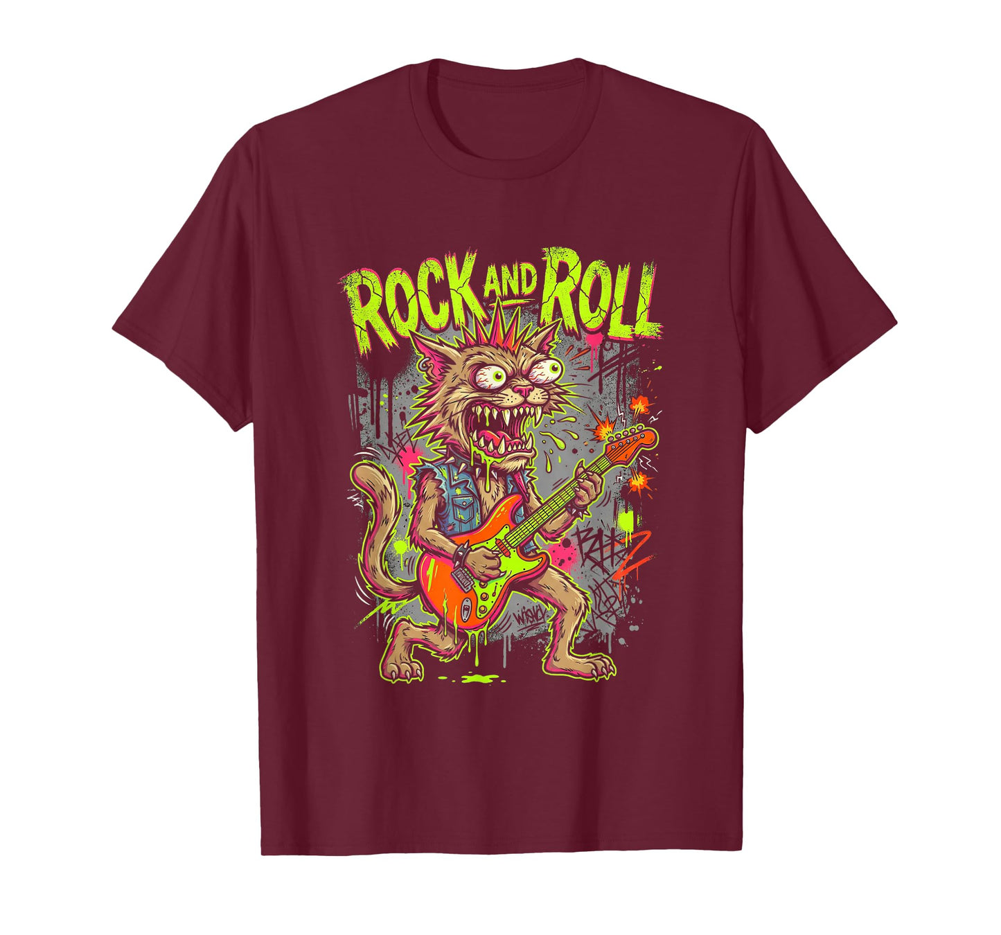 Punk Rocker Heavy Metal Art T-Shirt