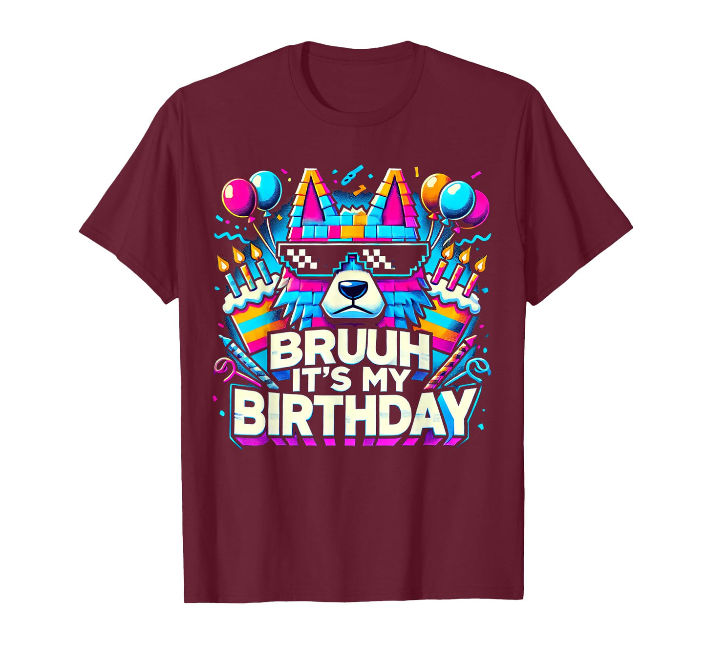 Bruh Its My Birthday Wolf Boy Family Party Bday T-Shirt