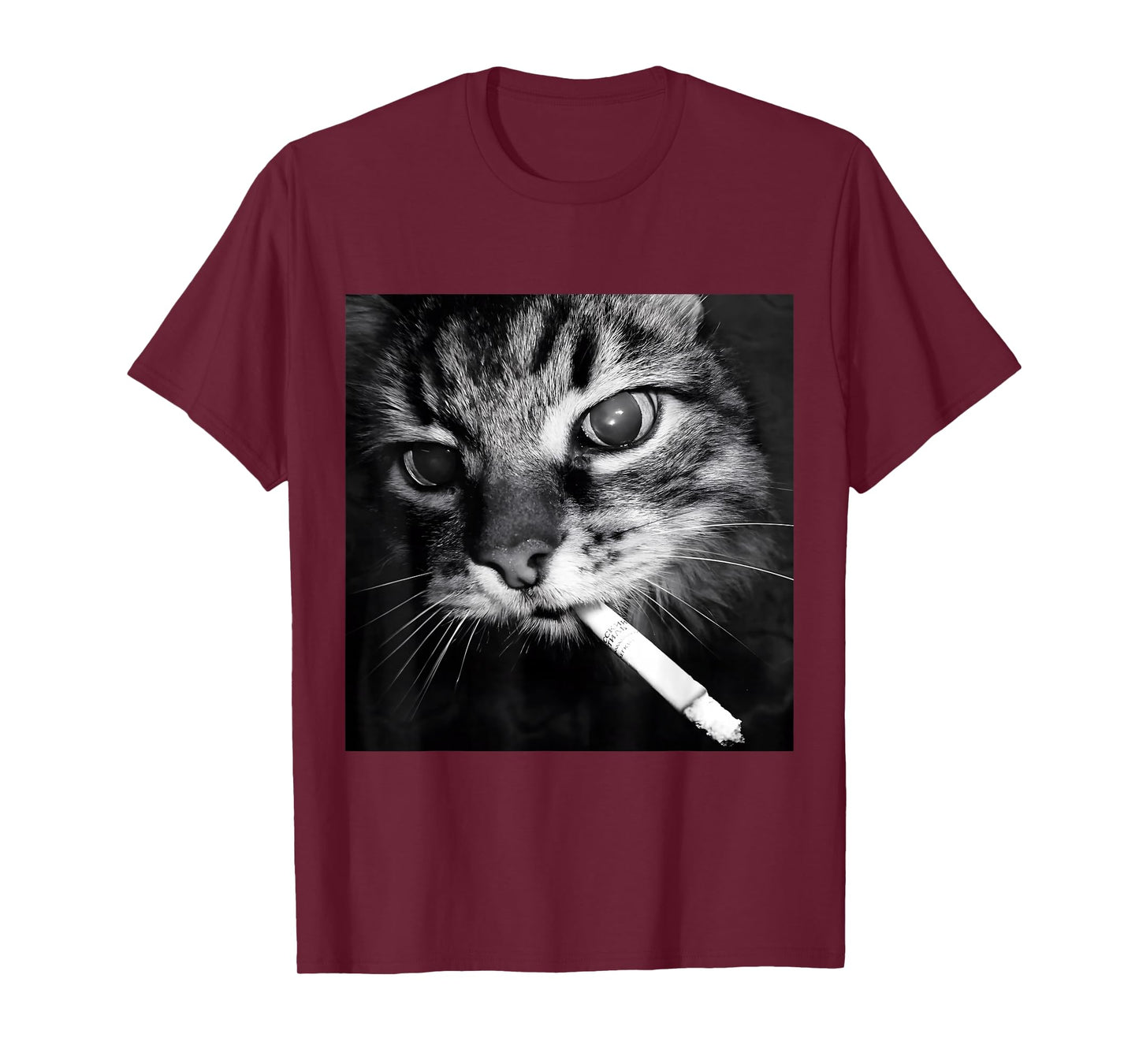 Cigarette Kitten Funny Smoking Cat Meme Stupid Brainrot T-Shirt
