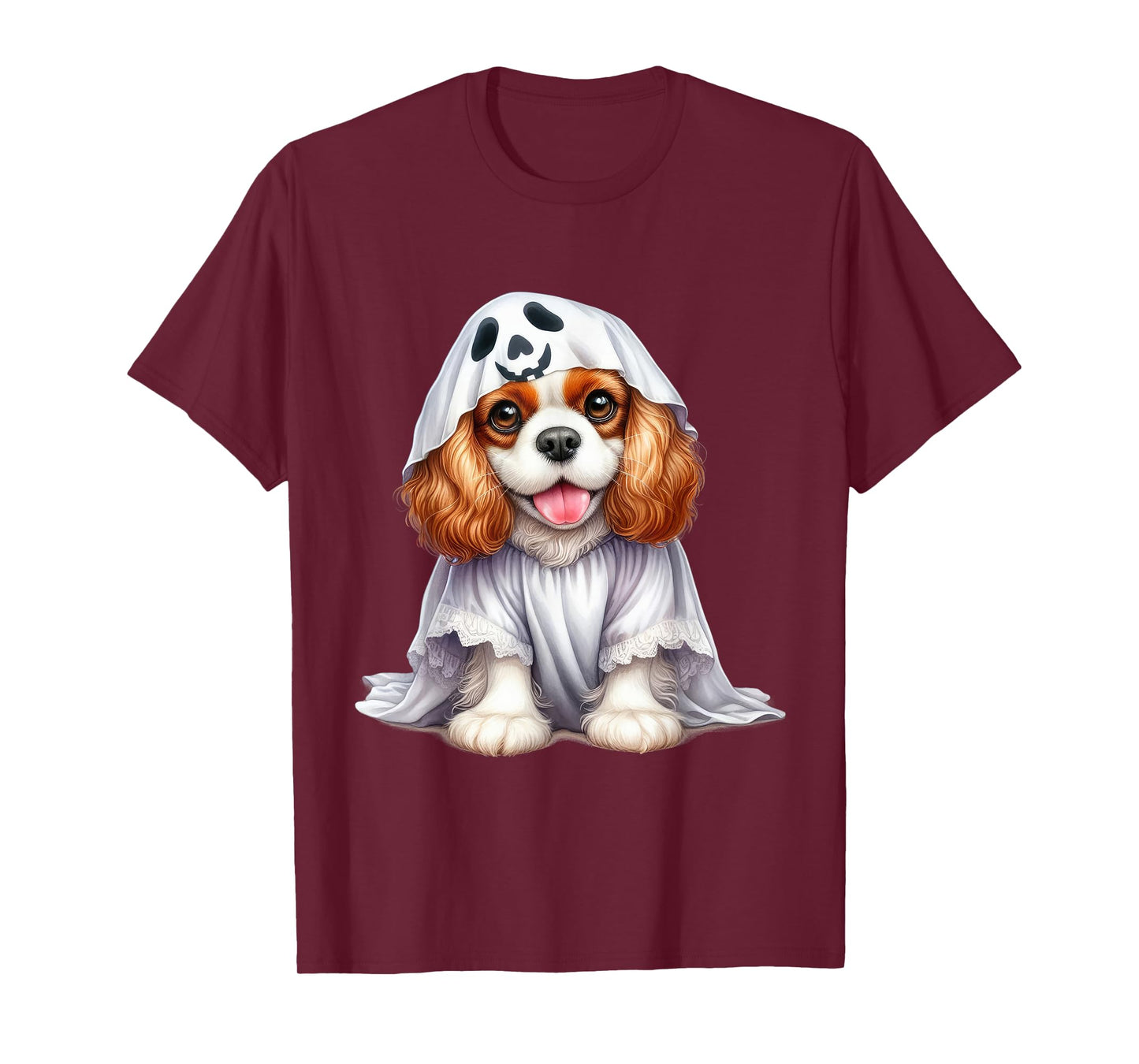 Funny Ghost Cavalier King Charles Spaniel Dog Lover T-Shirt