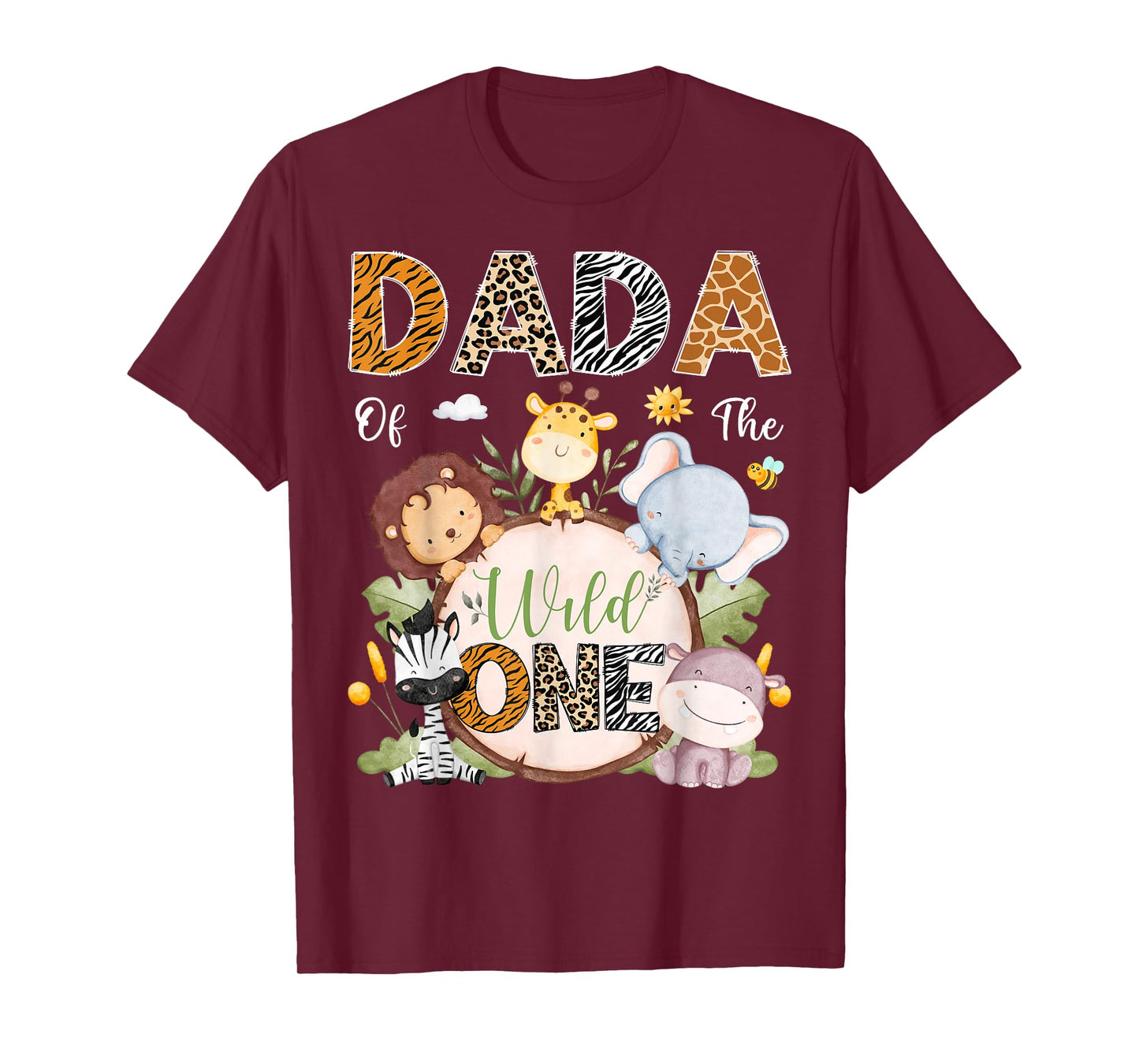 Dada Of The Wild One 1St Birthday Safari Jungle Animals T-Shirt