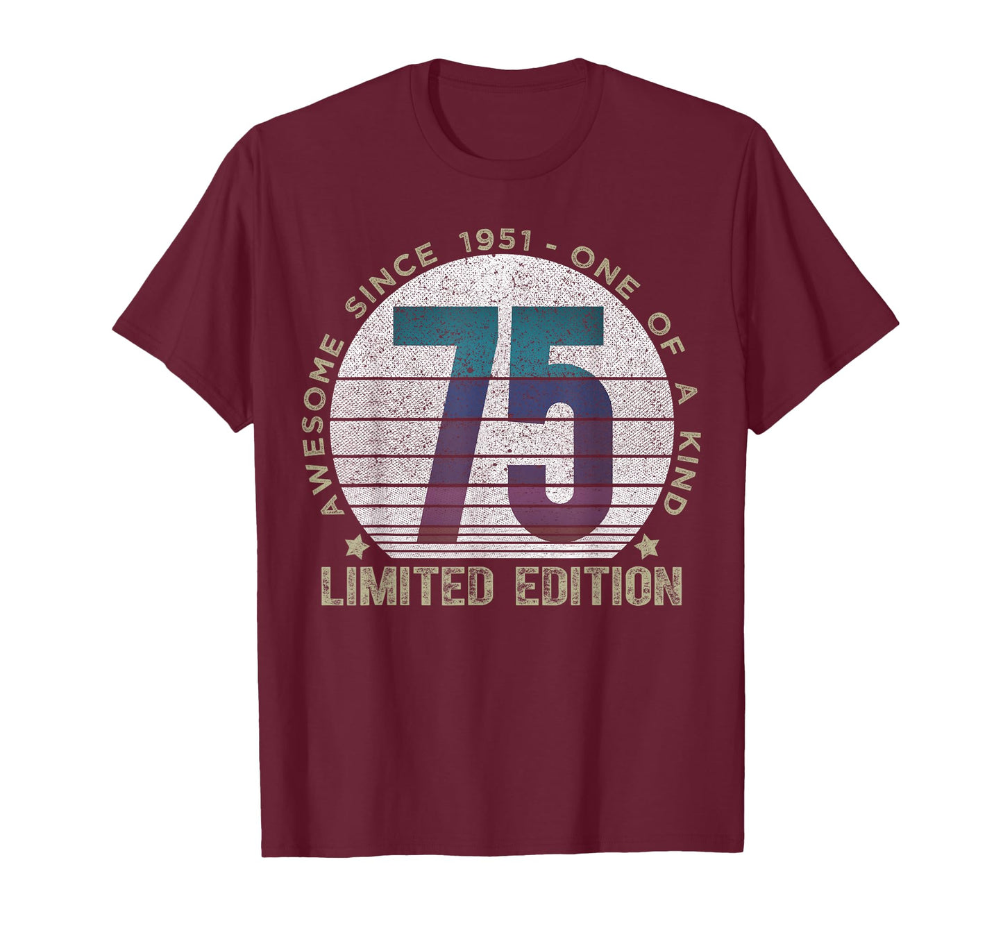 75 Year Old Gifts Vintage 1951 Limited Edition 75th Birthday T-Shirt