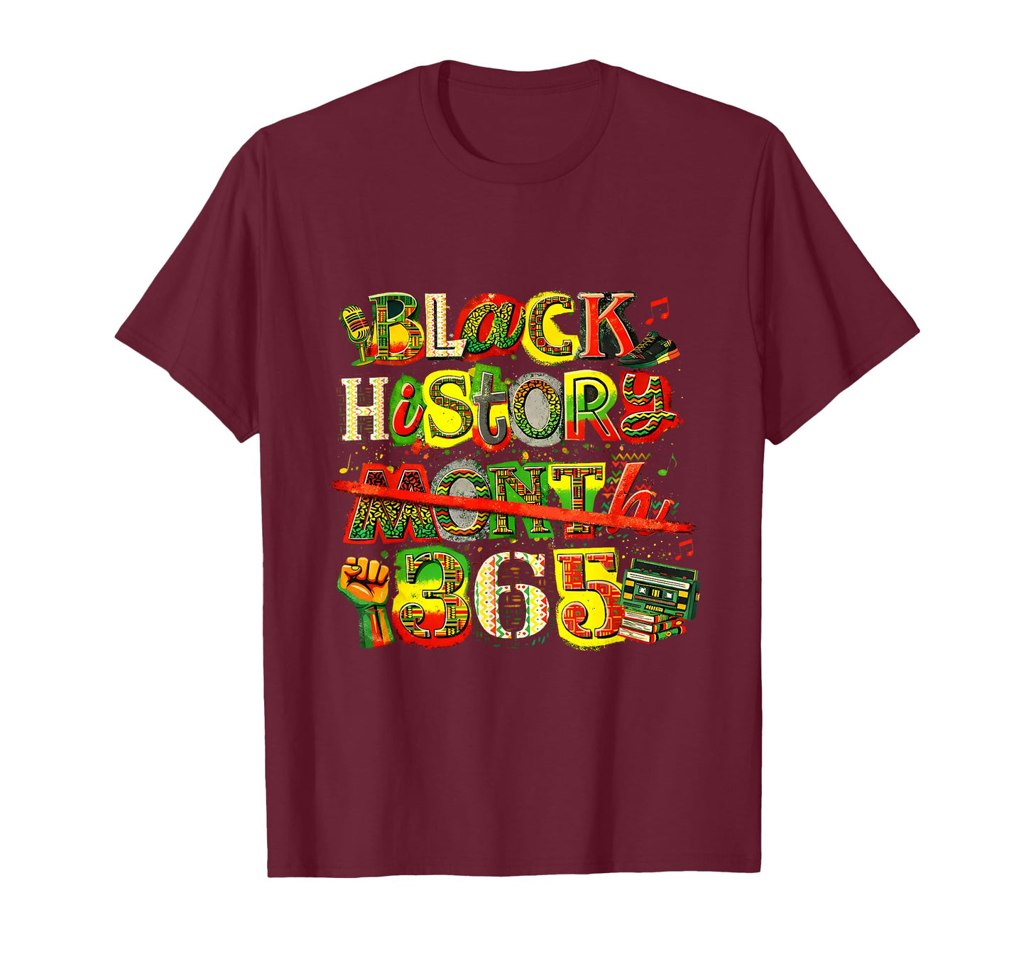 Black History Month 365 Retro Cultural Pride T-Shirt