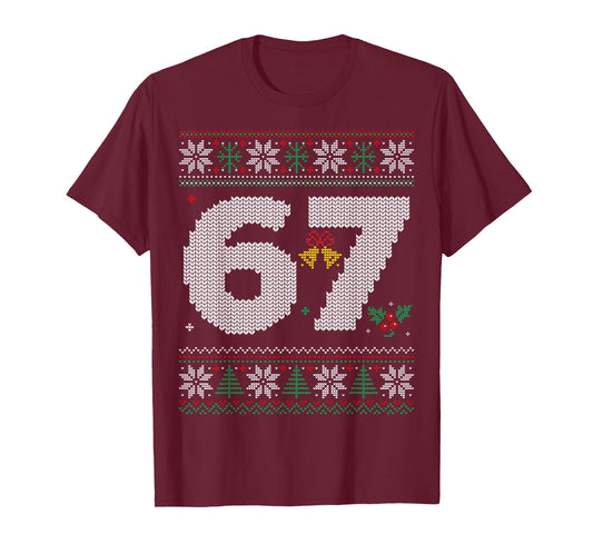 67 Knitted Couple Matching Holiday Xmas Sweater Happy 2026 T-Shirt
