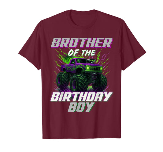 Brother of The Birthday Boy Monster Truck T-Shirt