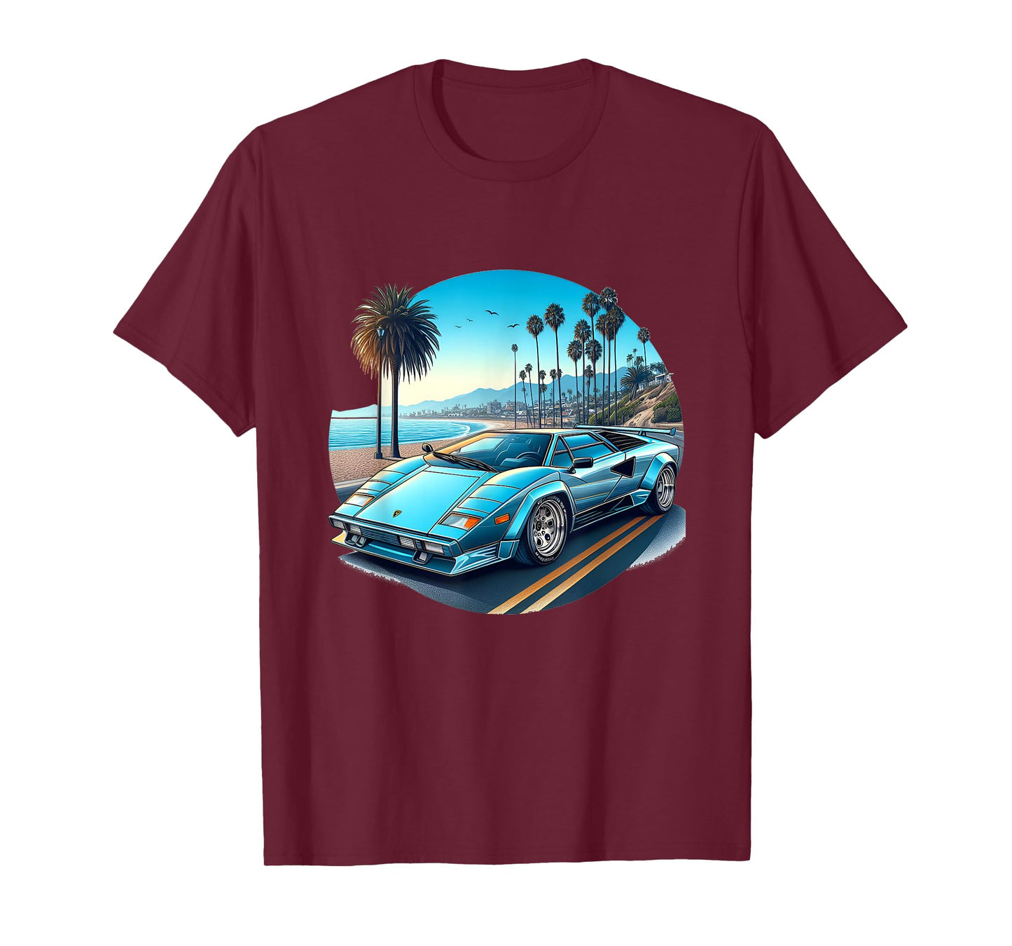Classic Countach Italian Supercar Poster car Vice T-Shirt