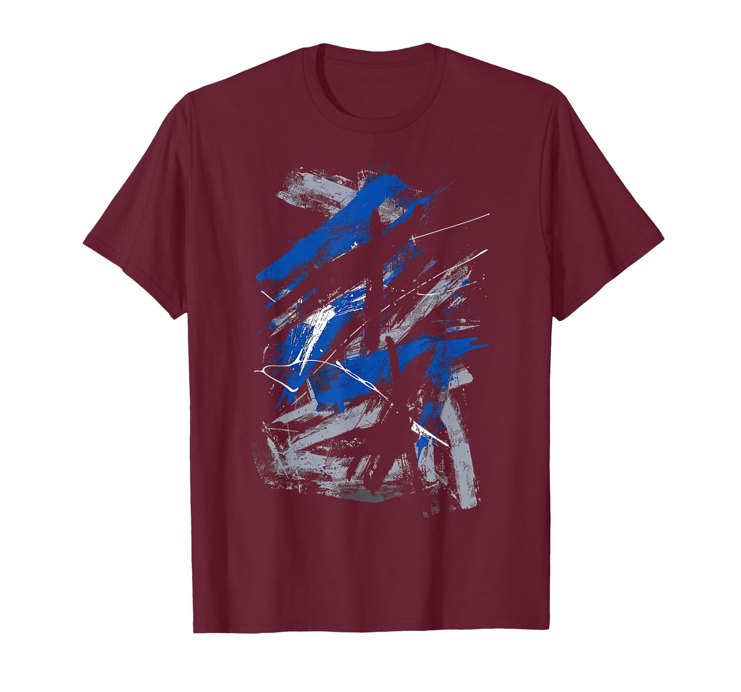 Blue And Black Urban Art Graphic T-Shirt