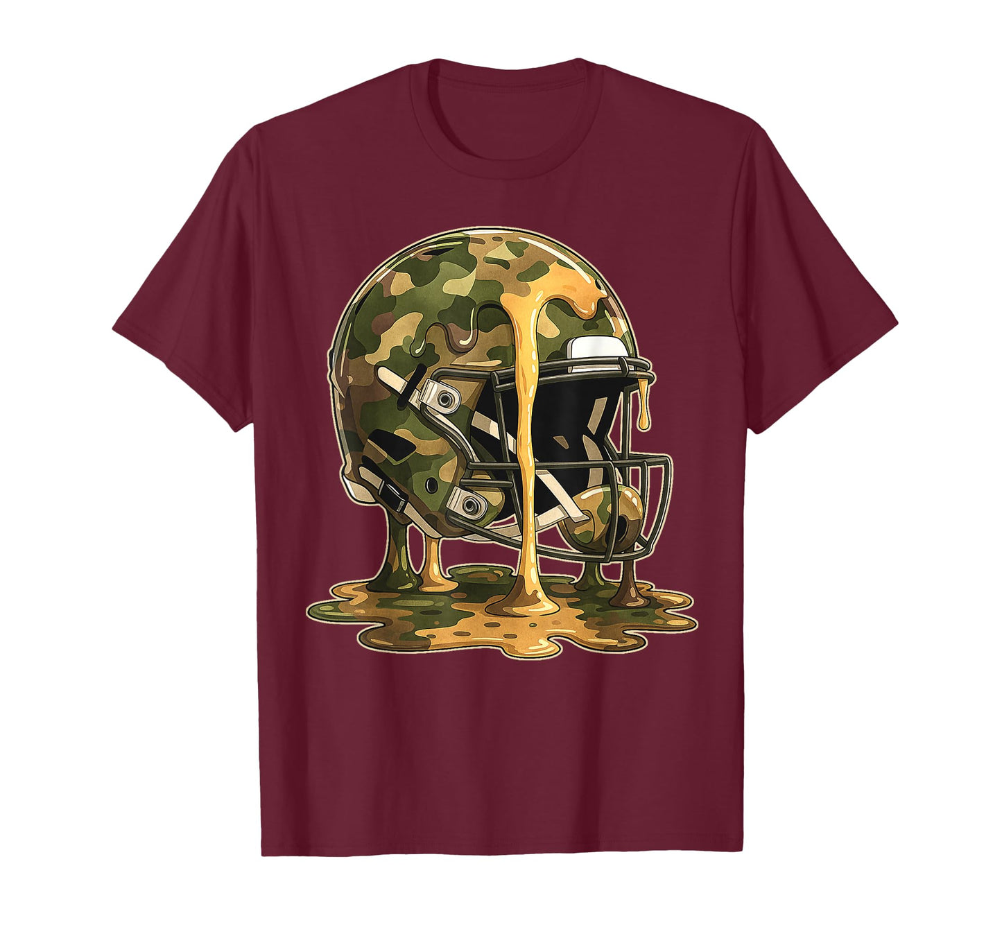 Football Drip Camo Football Ice Cream Sprinkle Respect Drip T-Shirt