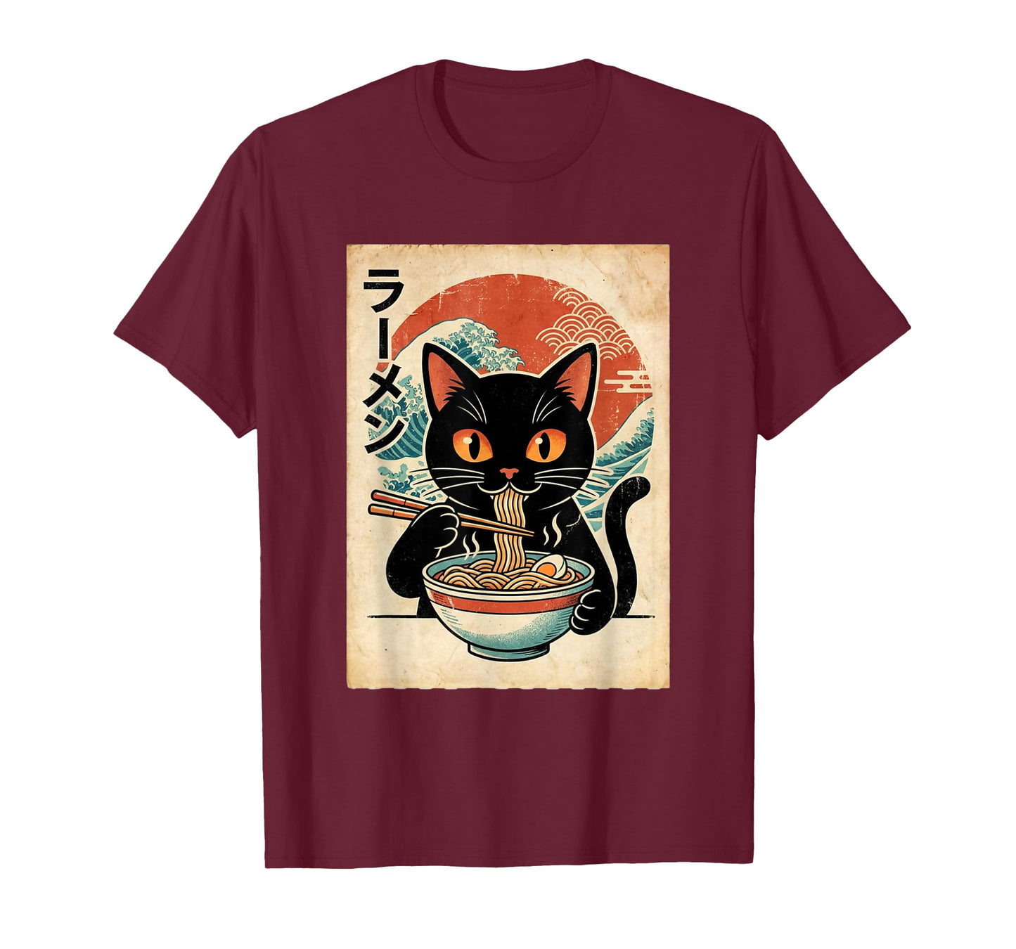 Cute Ramen Cat Kawaii Japanese Anime Cat Lover T-Shirt