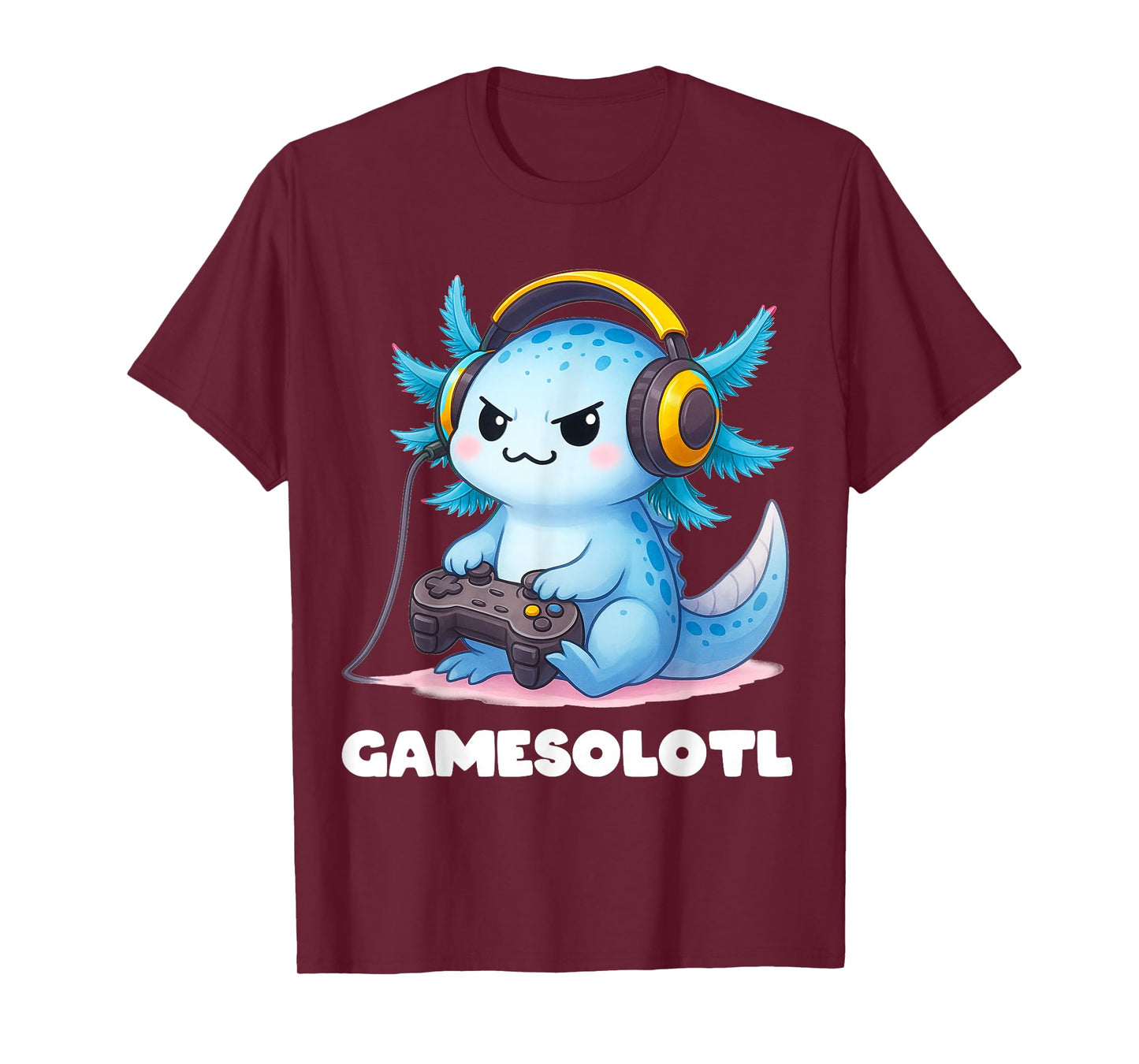 Anime Gamesolotl Axolotl Boys 10-12 Kid Gamer Gaming Clothes T-Shirt