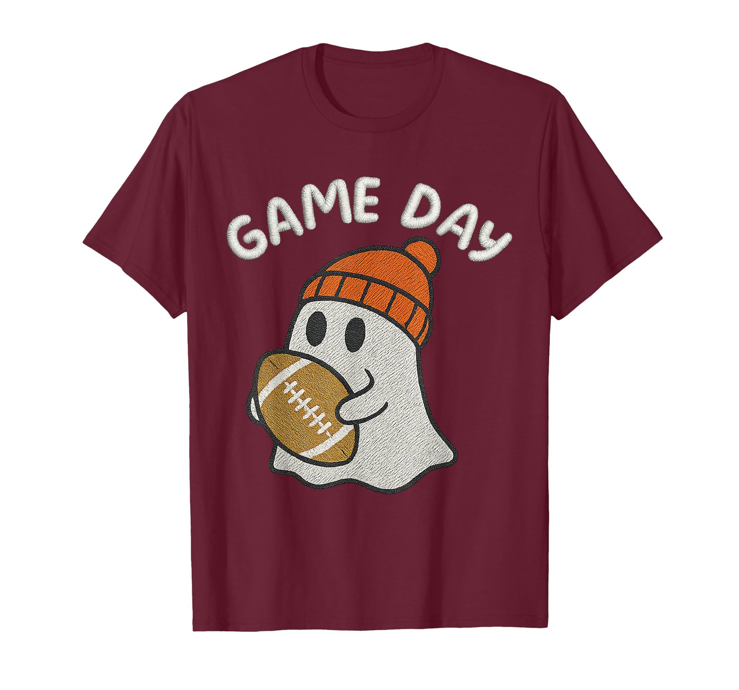 Football Game Day Ghost Halloween Outfit Gifts Family Party T-Shirt