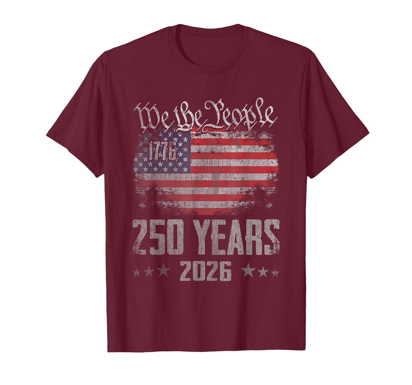 Vintage 250 Years 1776-2026 250th Birthday 4th July T-Shirt