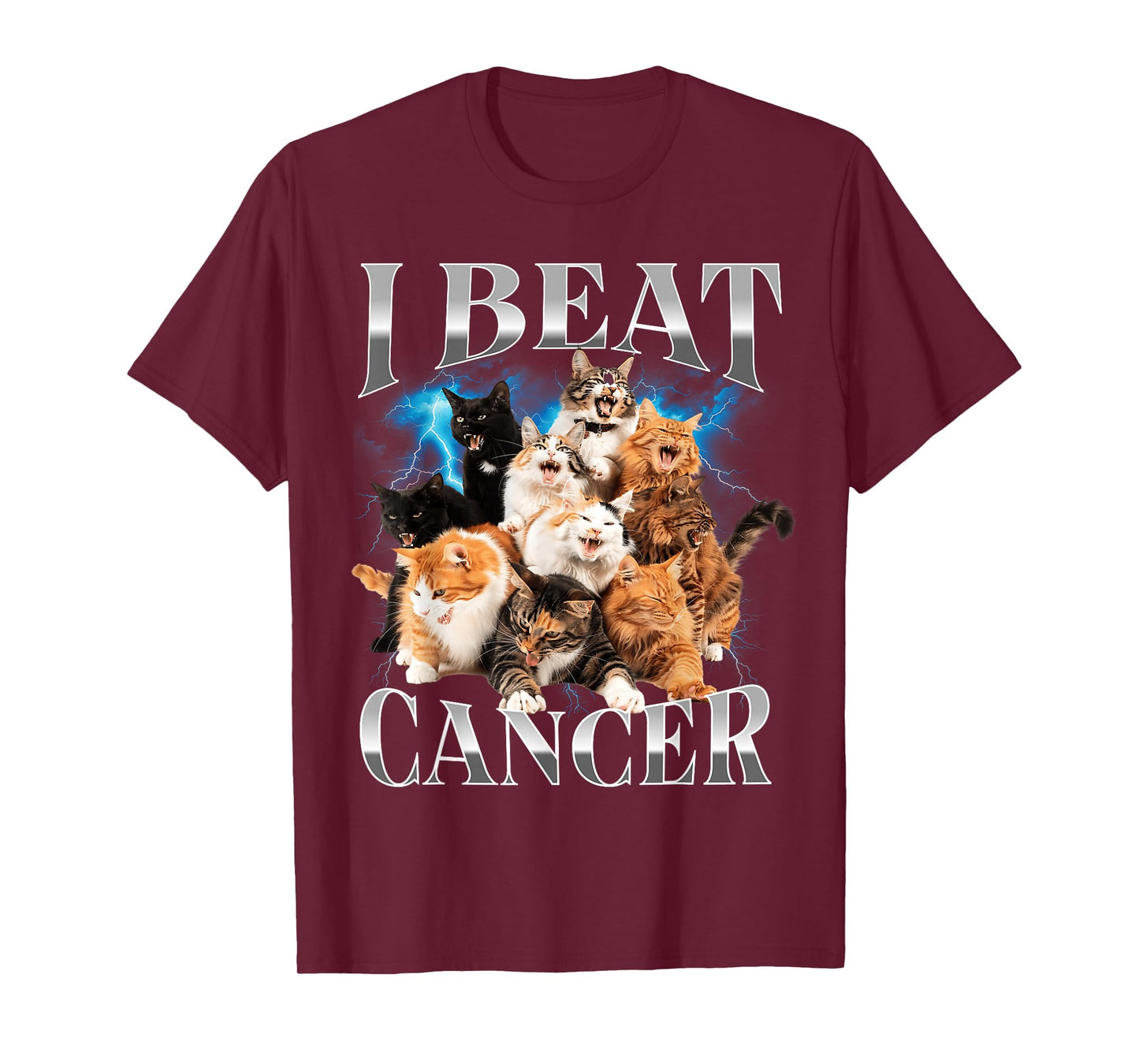 I Beat Cancer Survivor - Funny Cat Meme - Bootleg T-Shirt