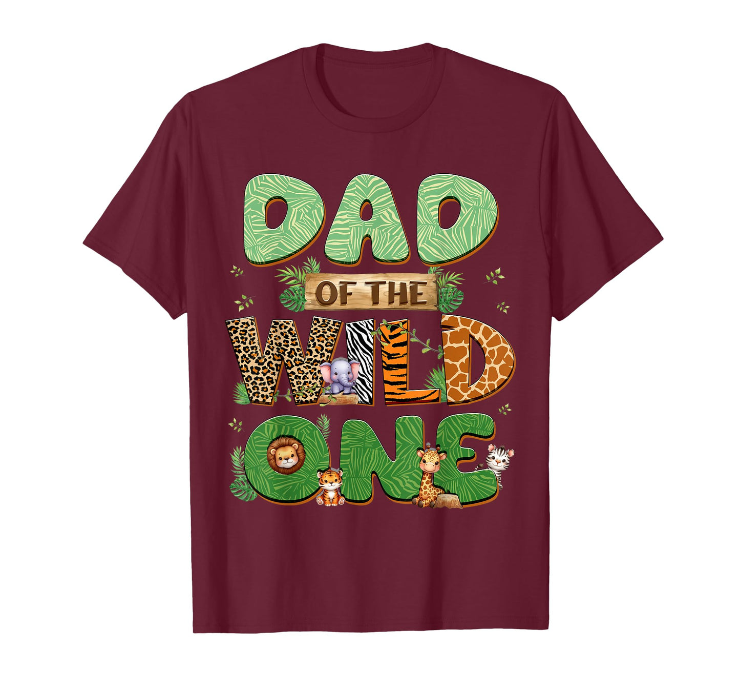 Dad Of The Wild One Birthday Family Matching Party Decor T-Shirt