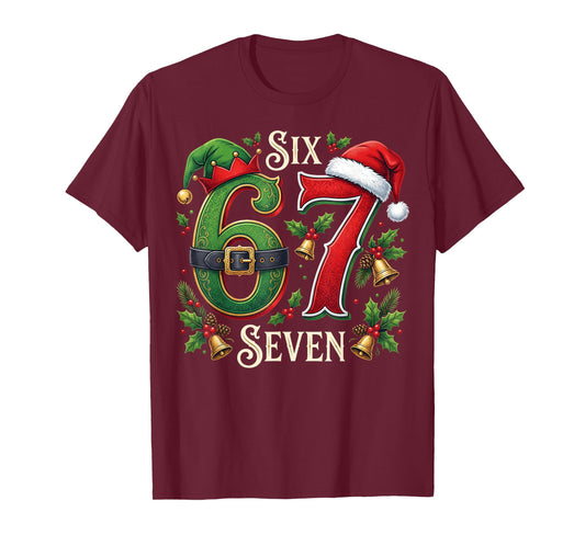 67 Christmas Funny 6 7 Meme Six Seven Xmas Boys Kids Youth T-Shirt