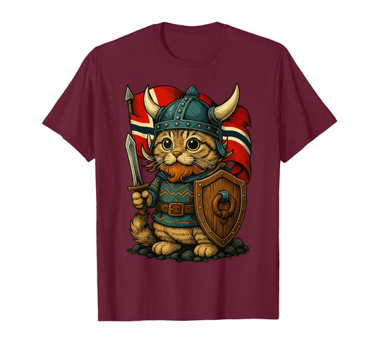 Viking Cat Norway Norwegian T-Shirt