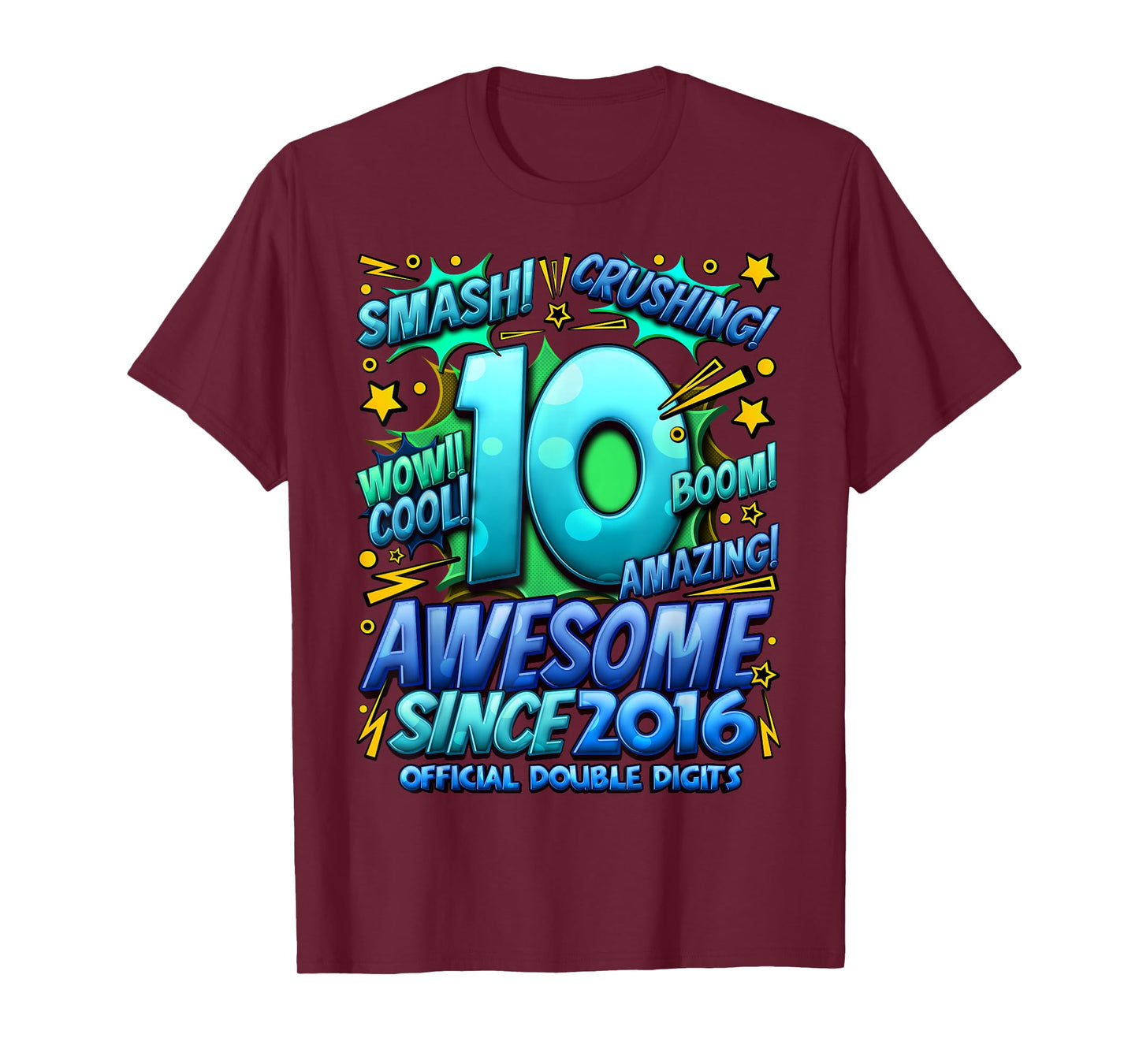 Official Double Digits 10 Year Old Boys 10th Birthday Boy T-Shirt