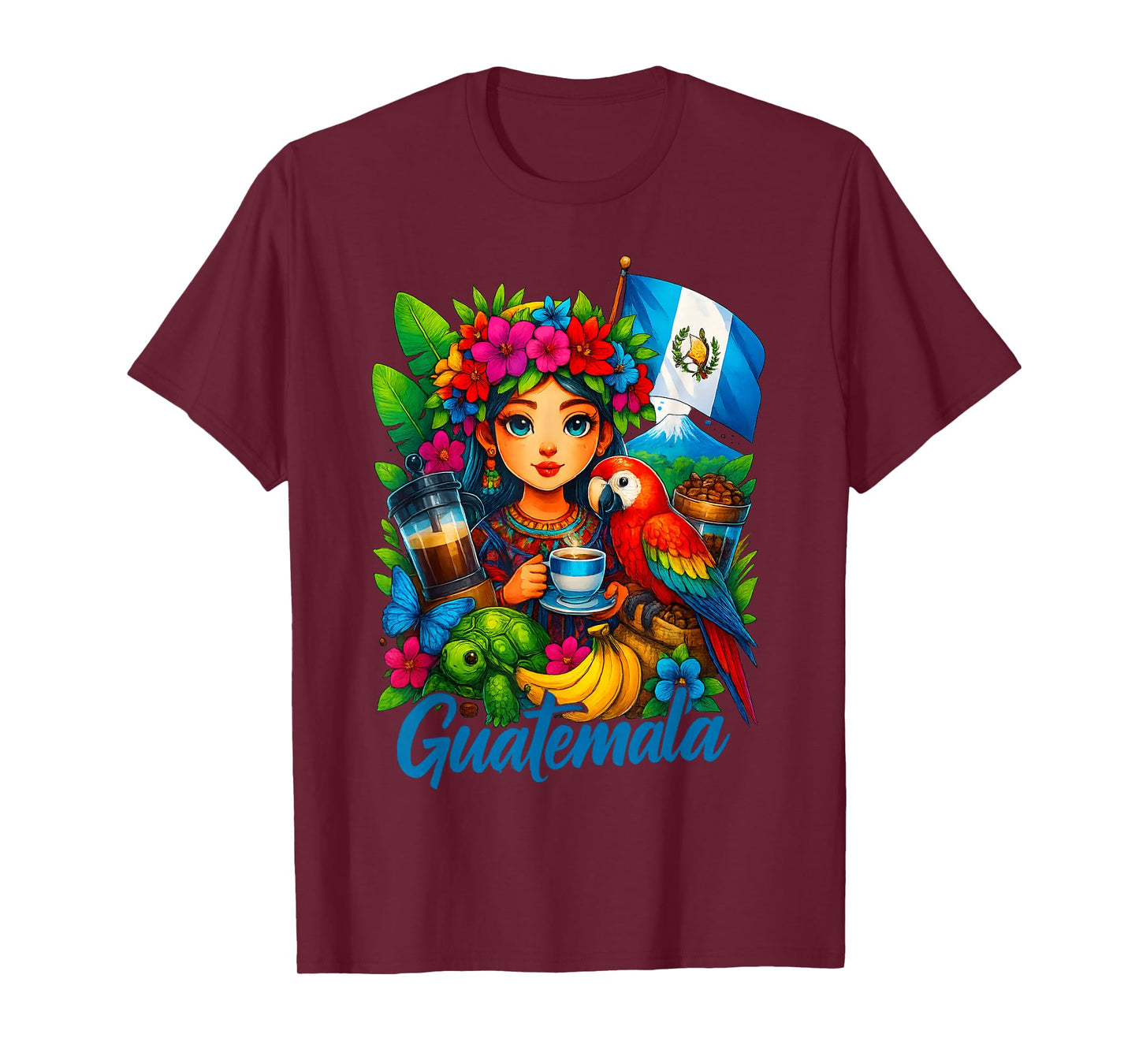 Guatemalan Flag Guatemala Women Hispanic Siesta Pride T-Shirt