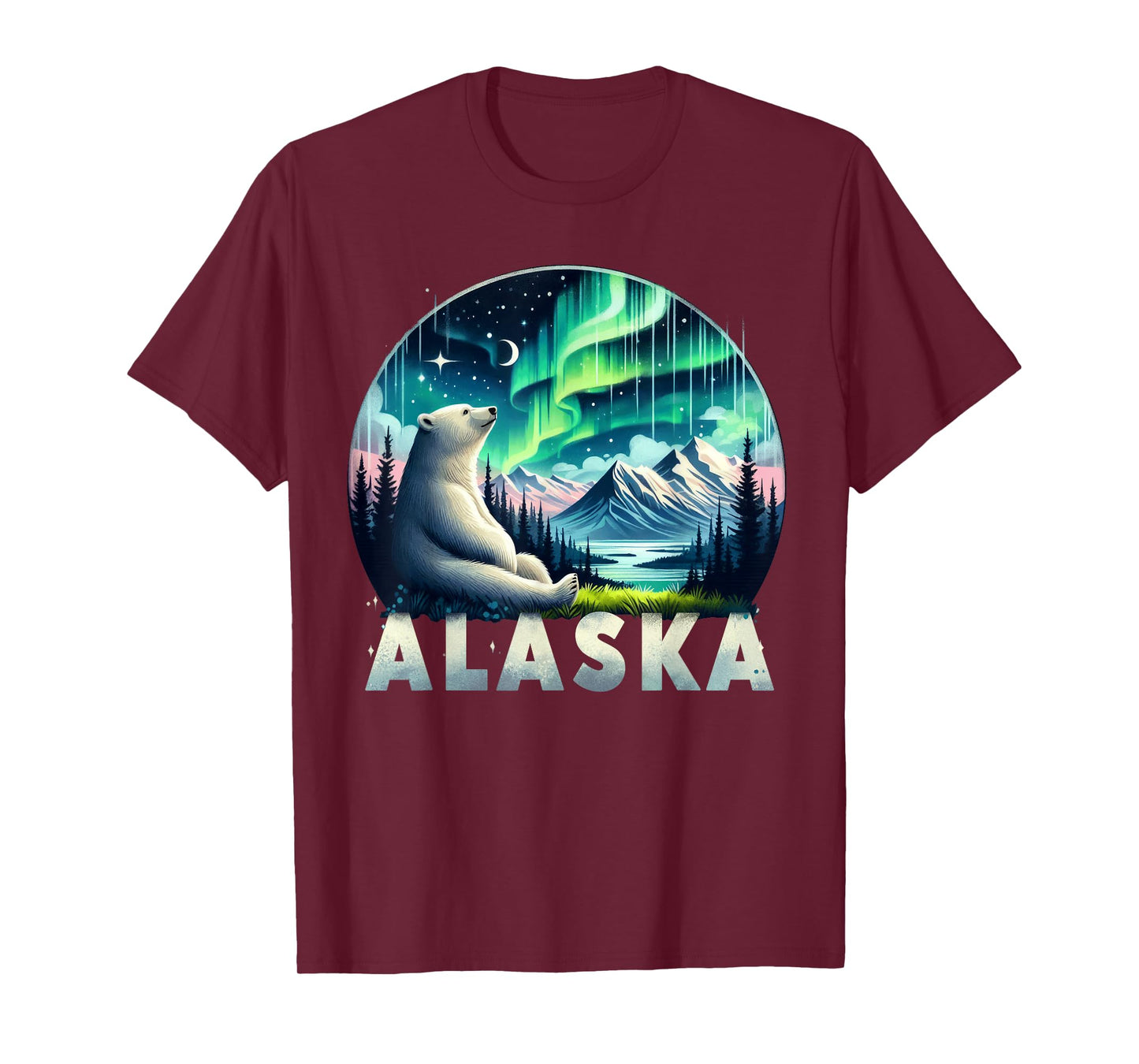 Alaska Northern Lights Aurora Viewing Vacation Alaska Trip T-Shirt
