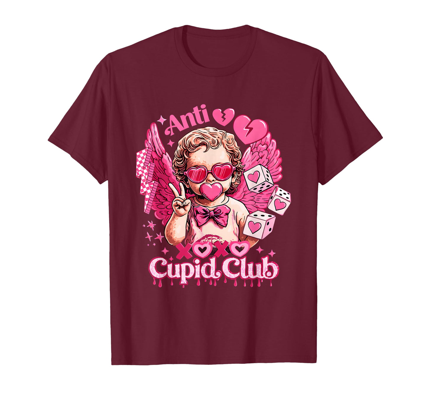 Anti Valentine Club Funny Valentine's Day Friends T-Shirt