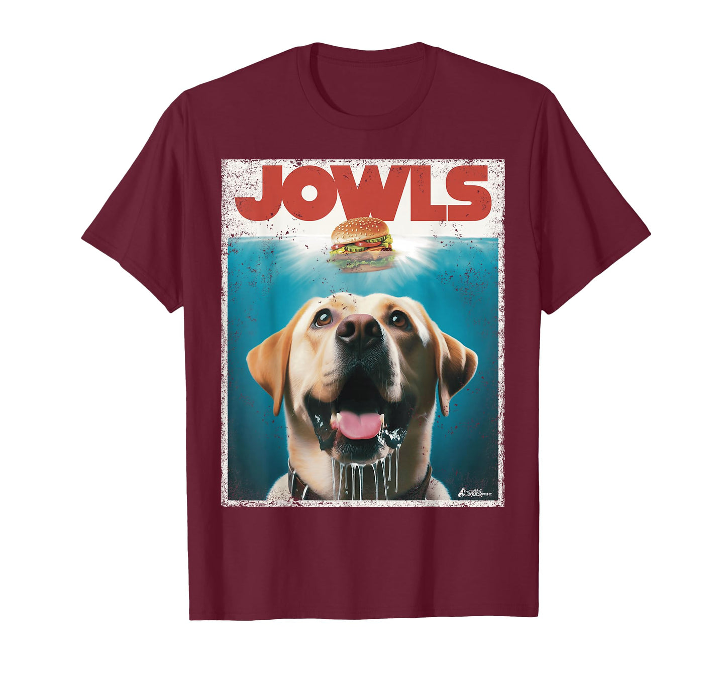 Funny Yellow Lab Jowls Top, Labrador Retriever Dog Mom, Dad T-Shirt