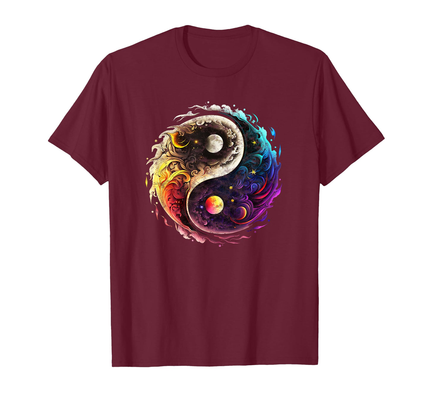 Yin Yang, sun, moon, universe, Tai chi, Qigong, yoga, Taoism T-Shirt
