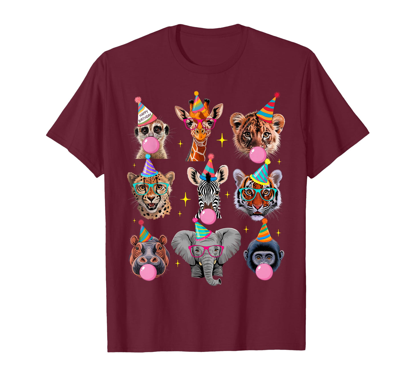 Zoo Animals Wildlife Safari Jungle Birthday Party Kids Cute T-Shirt