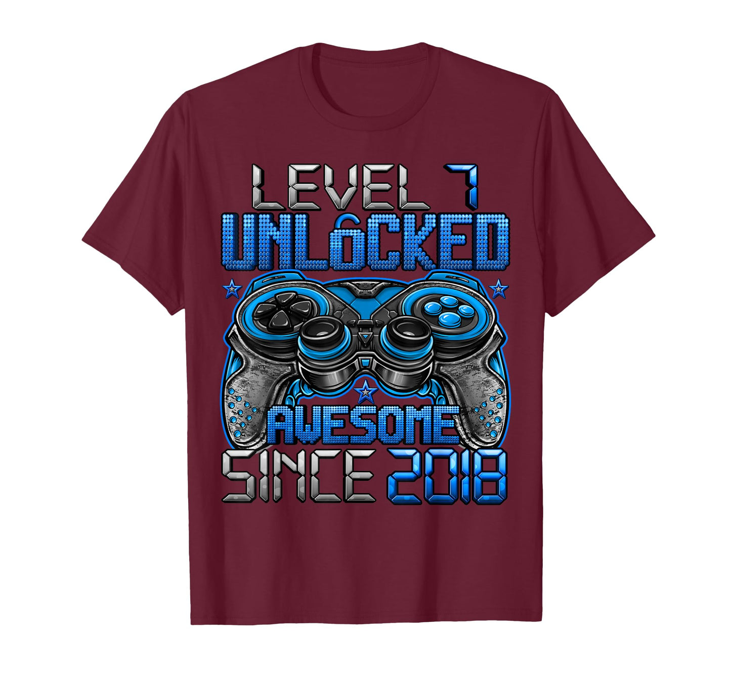 Level 7 Unlocked 7 Year Old Gifts For Boys 7th Birthday Boy T-Shirt