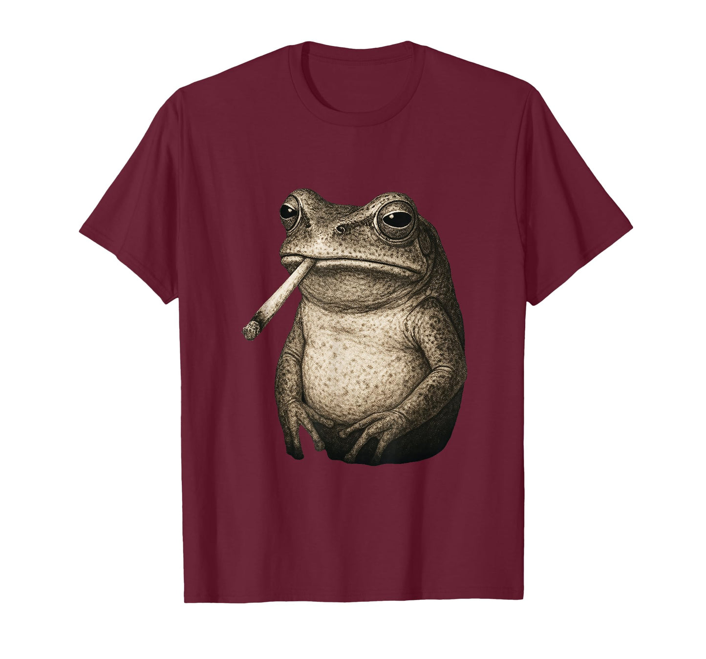 Funny Smoking Frog Cigarette Gen Z Meme Toad Graphic T-Shirt